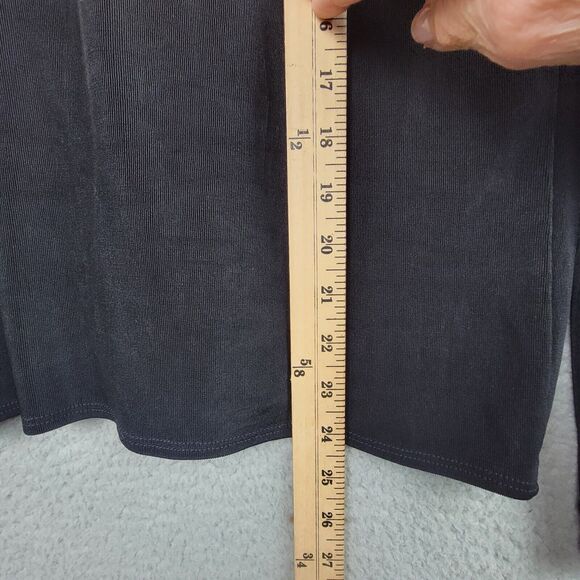 Chicos Travelers Black Tie Front Cardigan Size 0 Pink Silk Trim Stretch Knit - Picture 10 of 10